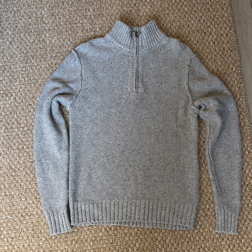 7 Diamonds Men's Light Gray Zip-Up Sweater